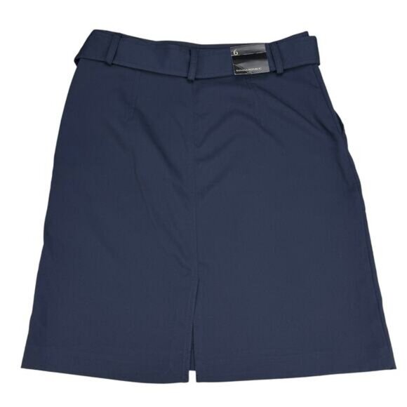 NWT BANANA REPUBLIC Utility Tie Waist Pencil Skirt Size 6 Navy Prep - Picture 5 of 5